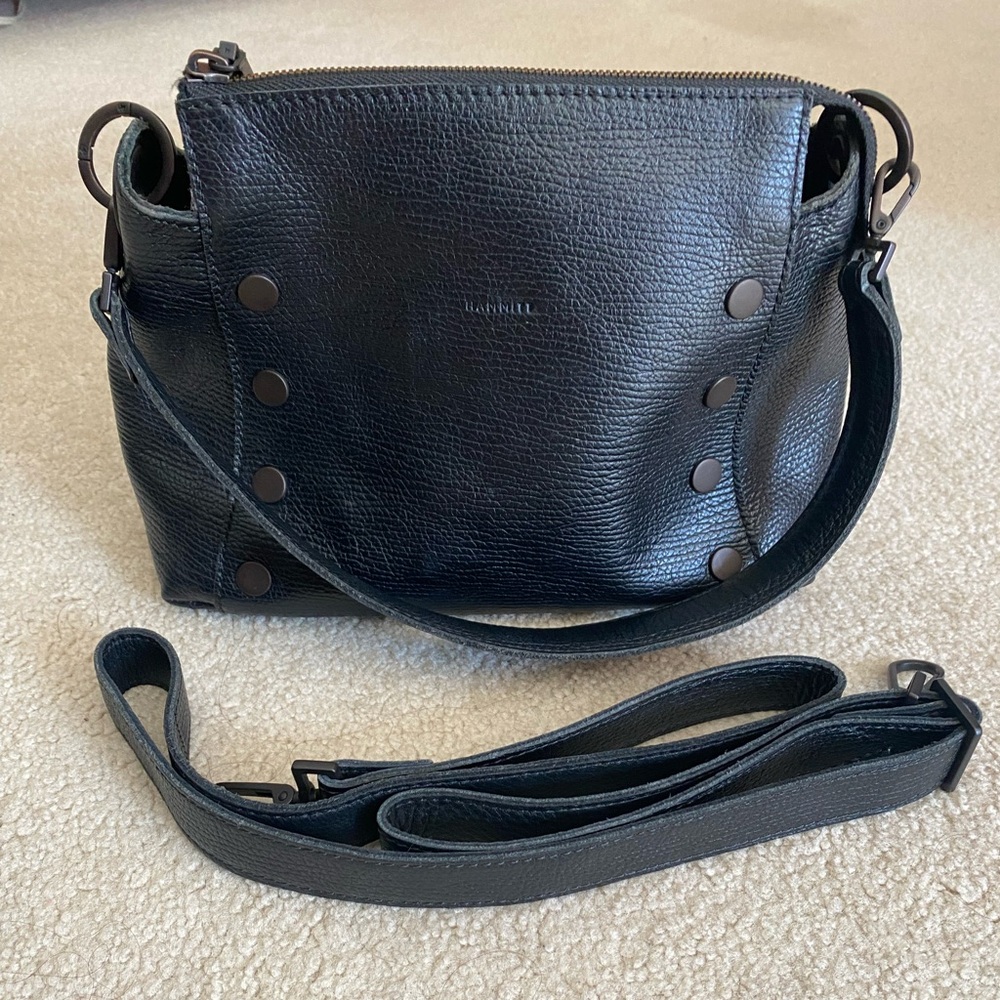 Hammitt medium Bryant bag black leather with bronze rivets. Includes dust bag - Picture 10 of 10